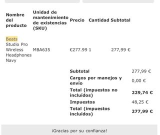 Beats Studio Pro Wireless Headphones Navy