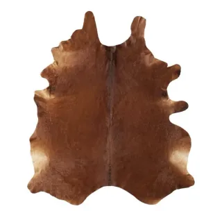 Alfombra Piel Vacuno Beige/Marrón