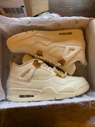 Jordan 4 Metallic Oro Bianco