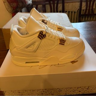 Jordan 4 Metallic Oro Bianco