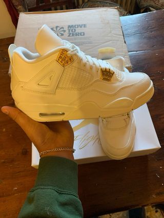 Jordan 4 Metallic Oro Bianco