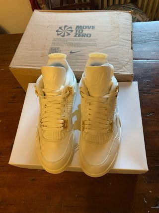 Jordan 4 Metallic Oro Bianco
