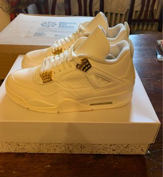 Jordan 4 Metallic Oro Bianco