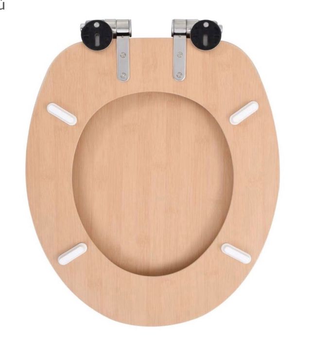 Asiento Inodoro WC Cierre Suave Bambú F2-P9 - miniatura 4