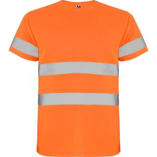 Camiseta naranja alta visibilidad manga corta
