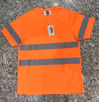 Camiseta naranja alta visibilidad manga corta