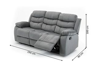 Sofá reclinable manual gris