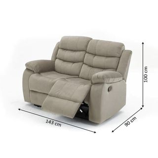 Sofá reclinable manual gris