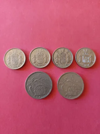 Lote de 6 Monedas Españolas - (10A02)