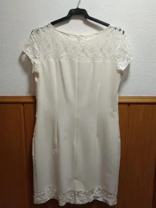 Vestido crema encaje comunión bautizo