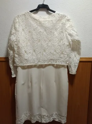 Vestido crema encaje comunión bautizo