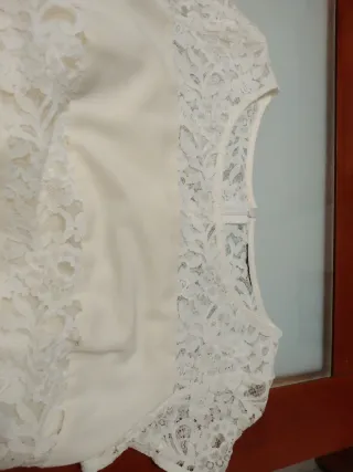 Vestido crema encaje comunión bautizo