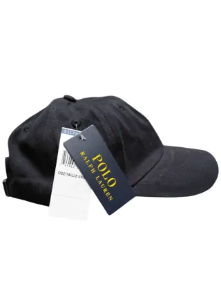Cappellino Polo Ralph Lauren nero con logo rosso