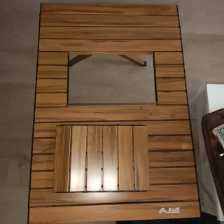 Mesa plegable camping Bisinna con parrilla