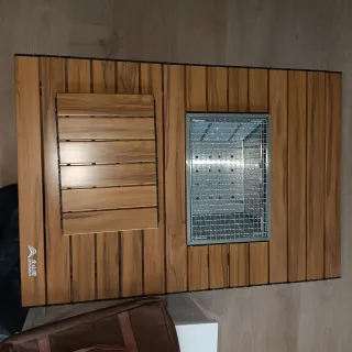 Mesa plegable camping Bisinna con parrilla