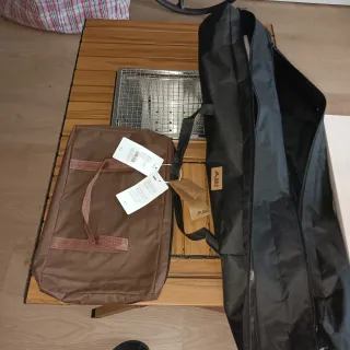 Mesa plegable camping Bisinna con parrilla