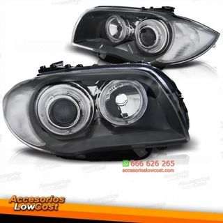 FAROS OJOS ANGEL LED BMW SERIE 1 04-11 FONDO GRIS