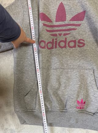 Sudadera Adidas Gris y Fucsia Y2K