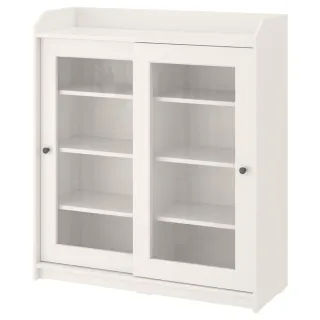 Vitrina de Ikea HAUGA blanco con puertas corredera
