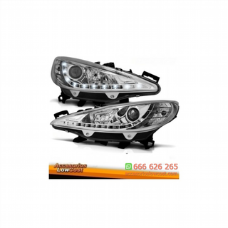 FAROS LUZ DIURNA LED 207, 06-12, FONDO CROMO