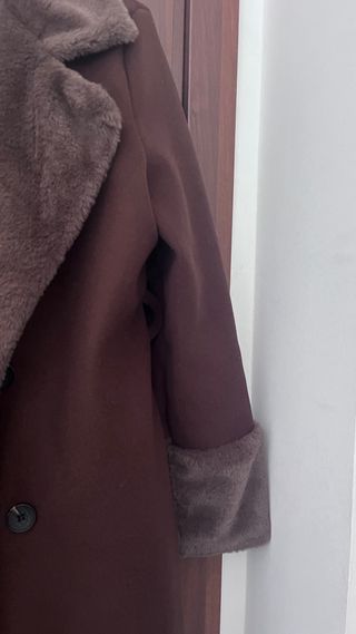 Cappotto donna marrone con pelliccia