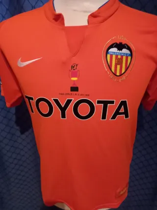 Camiseta Valencia CF Final Copa Rey 2008 Naranja