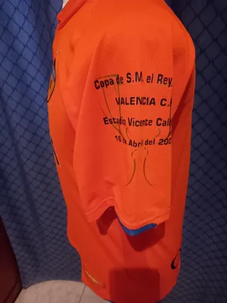 Camiseta Valencia CF Final Copa Rey 2008 Naranja