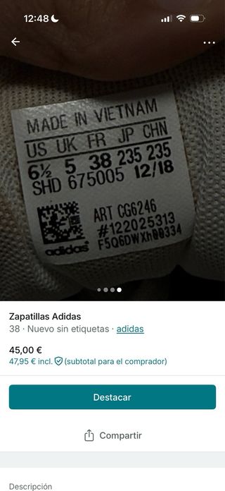 Zapatillas Adidas Talla 38