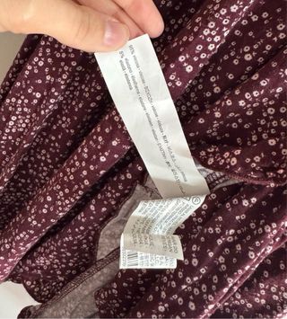 Vestido estampado floral burdeos Pull&Bear