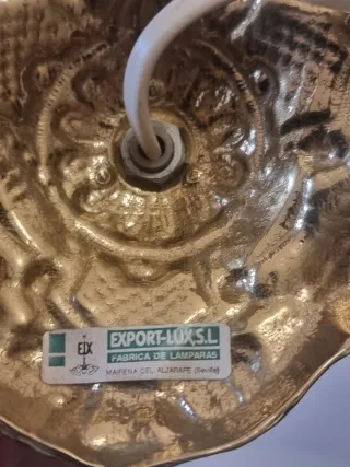 Pareja Lámparas Mesita Noche Bronce