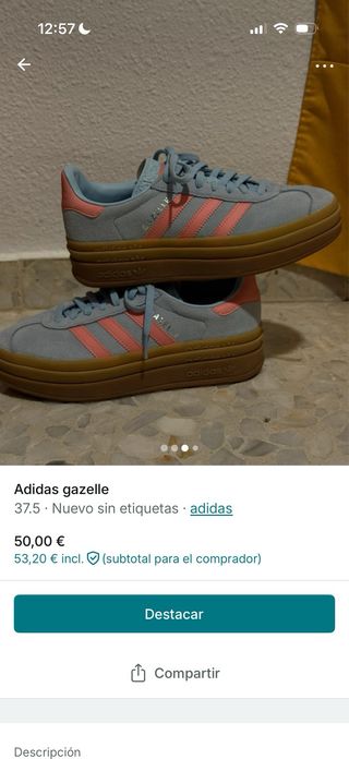 Adidas Gazelle Mujer Talla 37.5