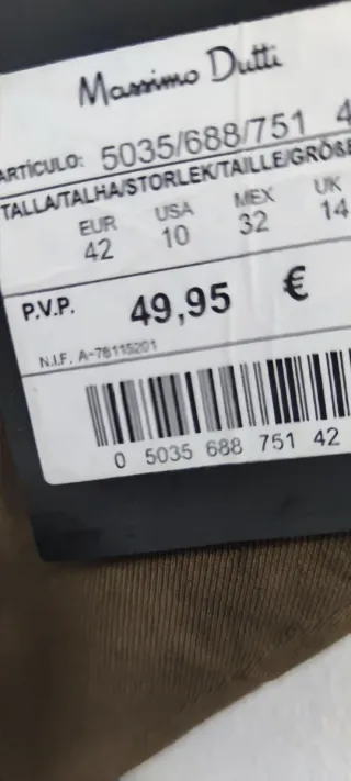 Pantalones Massimo Dutti Mujer Marrones