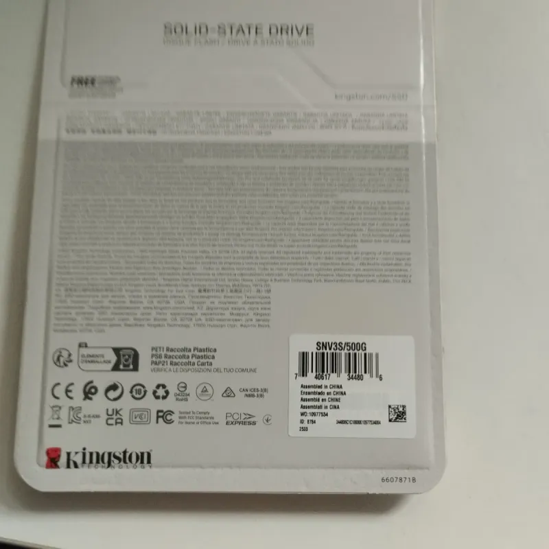 Kingston NV3 NVMe SSD 500GB PCIe 4.0 afbeelding 2