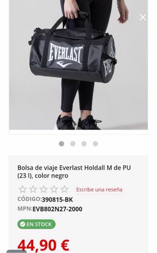 Bolsa Duffle Everlast Small 43cm Negra