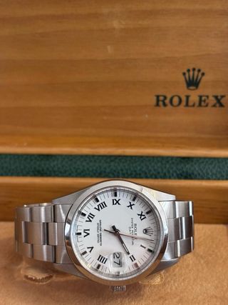 Rolex Oyster Perpetual Date Plata Blanco