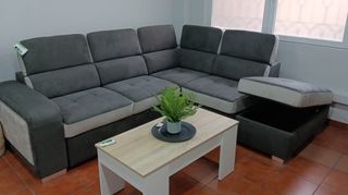 Sofá Cama Rinconera + Puff Arcón