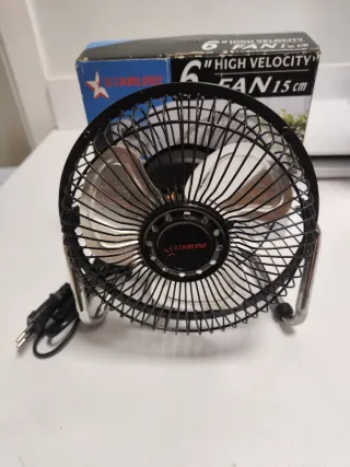 Ventilador Starline 6 Negro/Plateado