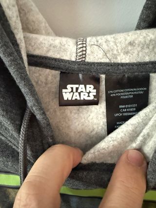 Sudadera Star Wars Baby Yoda Gris