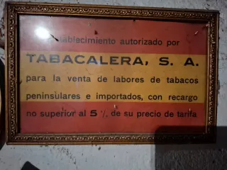 Cartel Tabacalera S.A. Autorizado