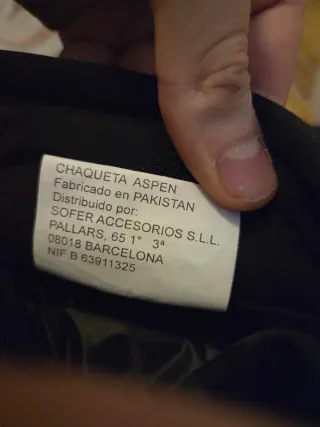 Chaqueta Moto Aspen XL Negra Sin Uso