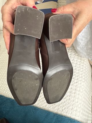 Botines marrones licra , Solo se uso 1 vez