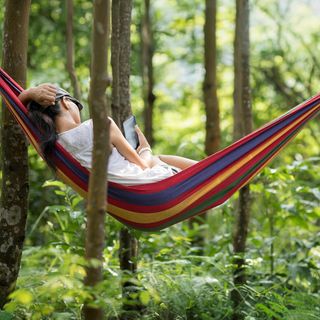 Hamaca de algodón multicolor para jardín 190*150cm