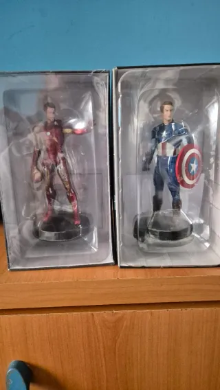 Figuras Marvel Iron Man y Capitán América
