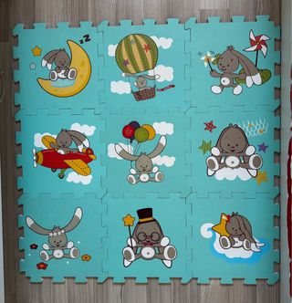 Puzzle suelo infantil con conejitos