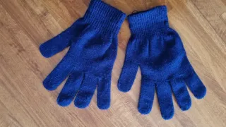 Lotto sciarpe, foulard e guanti blu/grigi