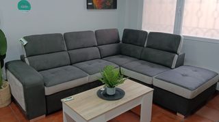 Sofá Cama Rinconera + Puff Arcón