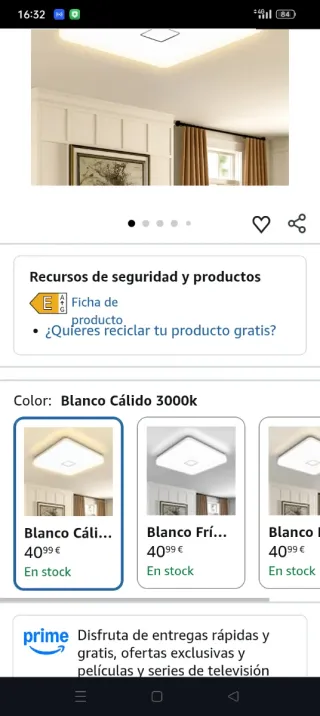 Lámpara Techo LED Blanca
