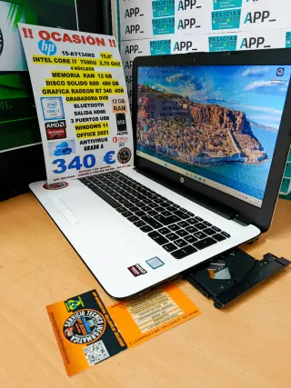 Portátil HP i7 12GB RAM + 480GB SSD