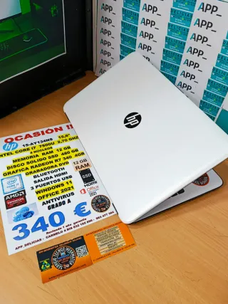 Portátil HP i7 12GB RAM + 480GB SSD