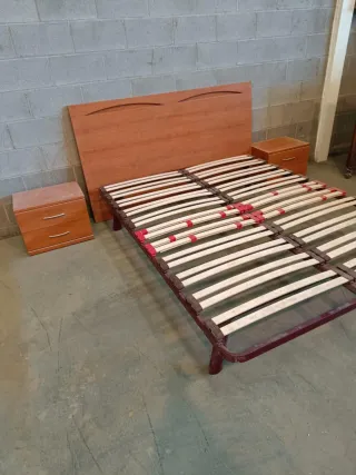 Set camera da letto: Testiera, 2 comodini, rete e materasso